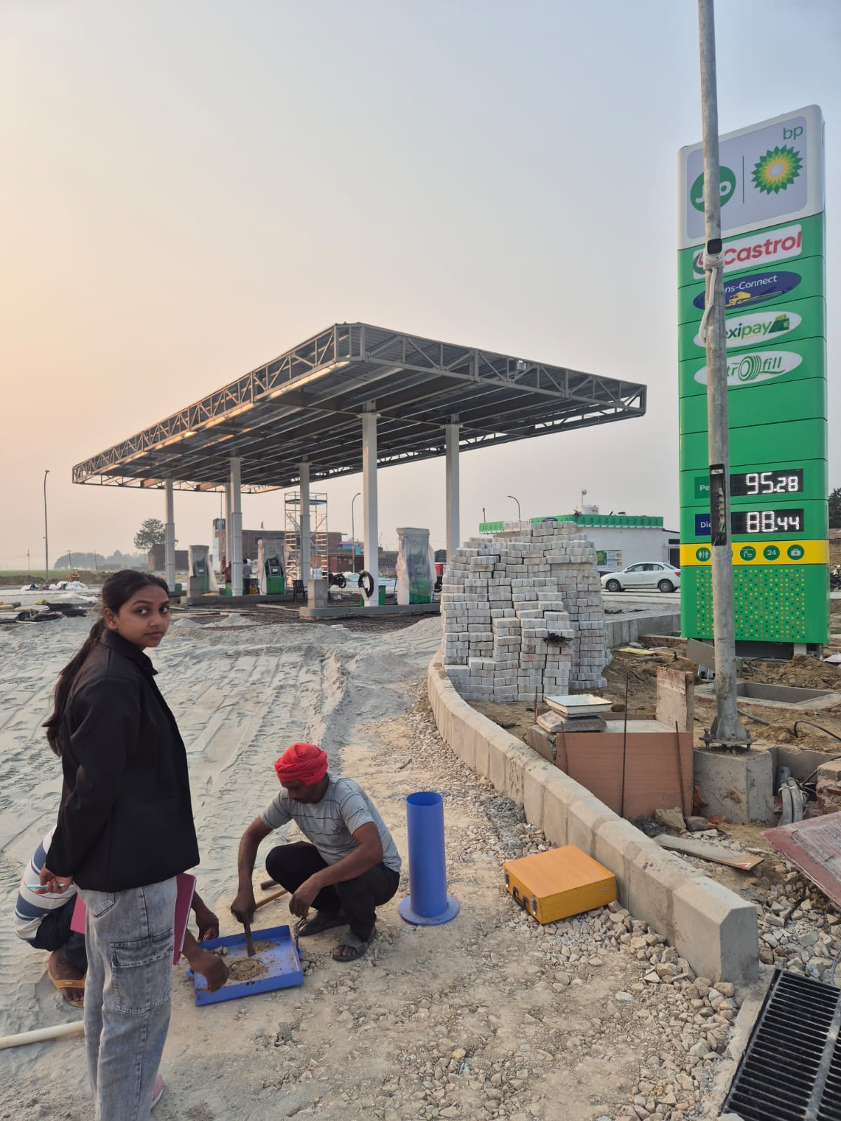 Foundation testing at a project site